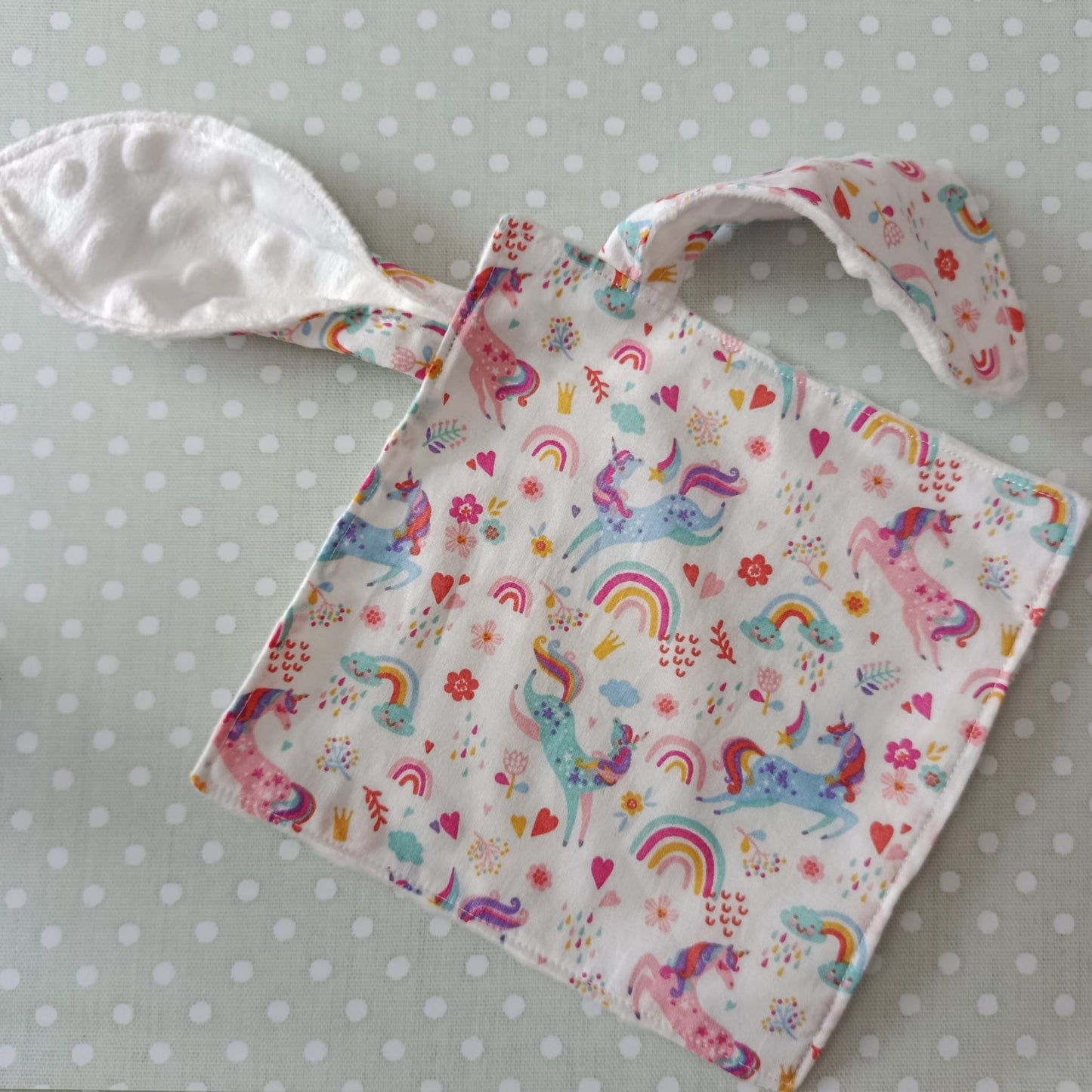 Doudou oreilles de lapin licorne
