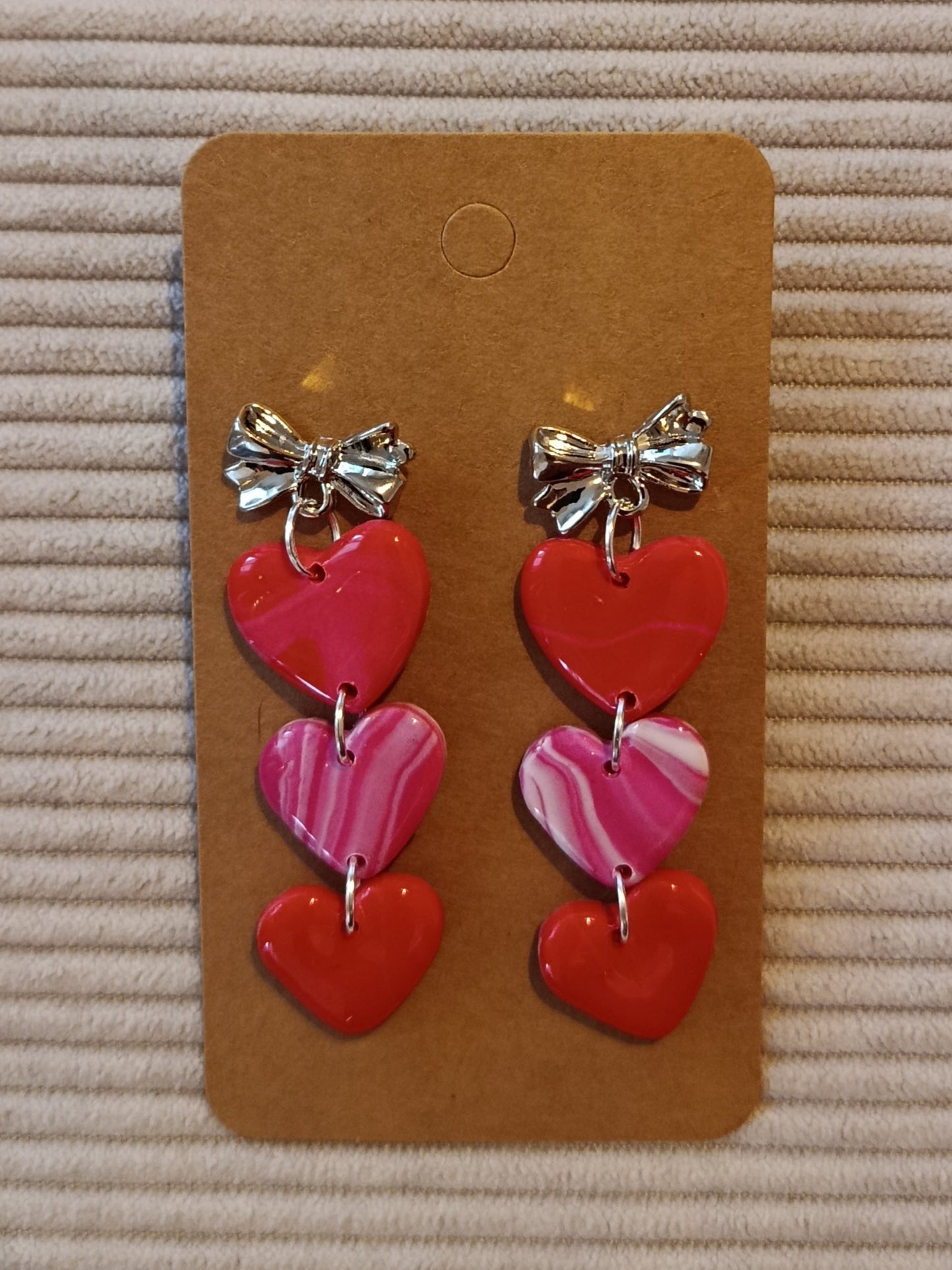 Boucles d'oreilles "Coeurs noués"