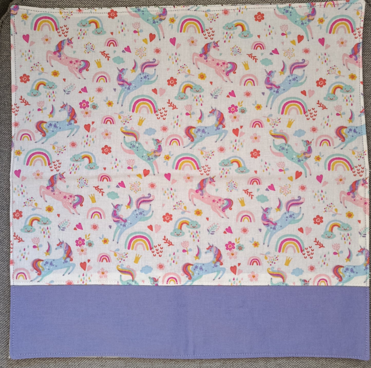 Serviette de table licornes 30*30cm personnalisée