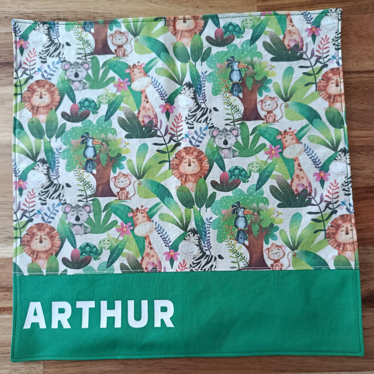 Serviette de table 30*30cm jungle personnalisée