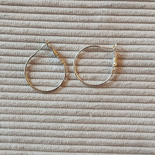 Créoles interchangeables  argentée diamètre 2.5cm