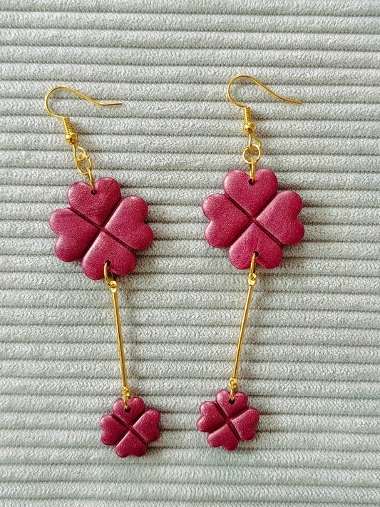 Boucles d'oreilles "Trèfles à 4 feuilles"