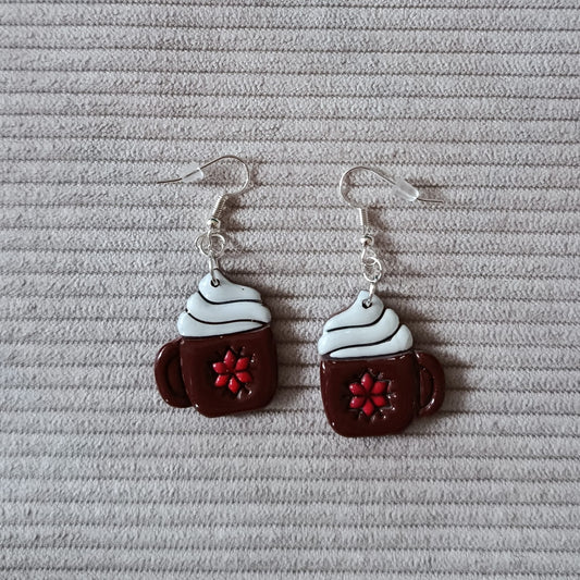 Boucles d'oreille "Chocolat Chaud"