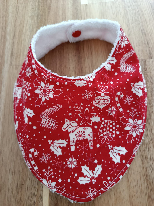 Bavoir "Noël" pour nouveau-né de 0 à 3 mois