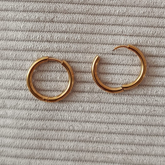 Créoles interchangeables rondes or diamètre 2.4cm