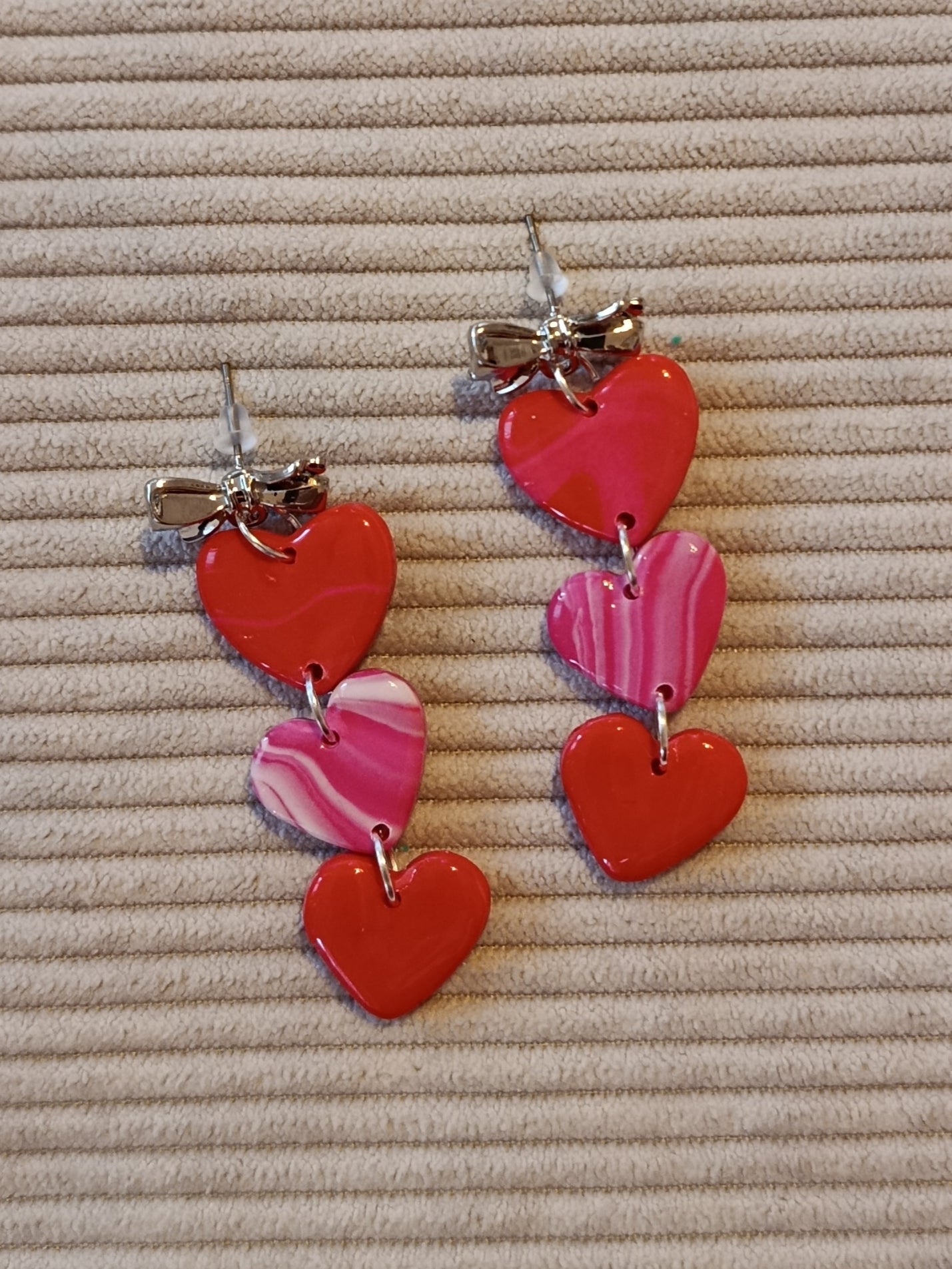 Boucles d'oreilles "Coeurs noués"