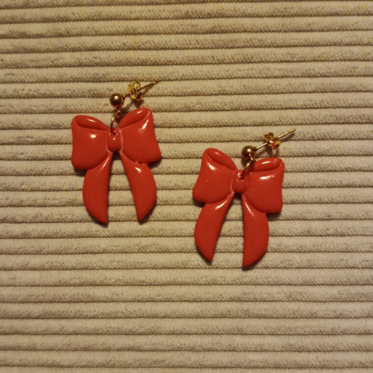 Boucles d'oreilles "Noeuds de Noël"