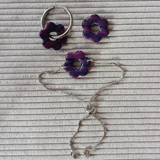 Parrure pampilles "Théa" + bracelet